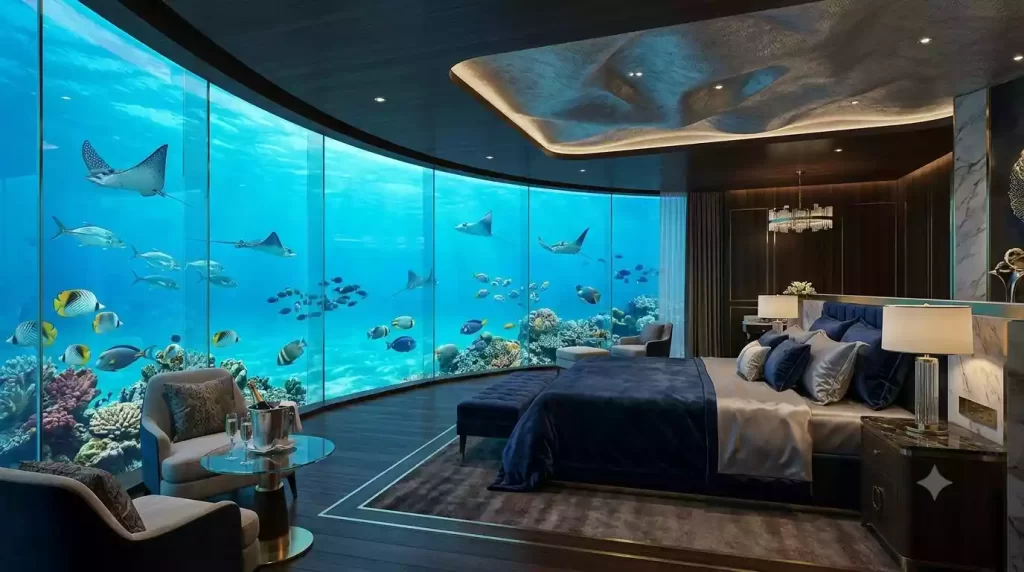 Dormir bajo el agua en Dubái: la suite de Atlantis The Palm donde los peces pasan frente a tu cama 11 attt